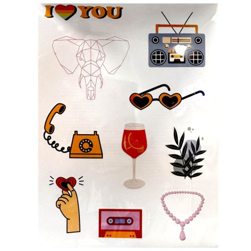 Színes Travel matrica szett 3 ív