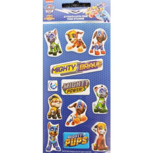 Mancs Őrjárat Brave pufi szivacs matrica szett