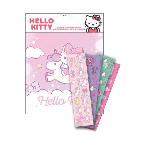 Hello Kitty Unicorn matricás album 50 db matricával