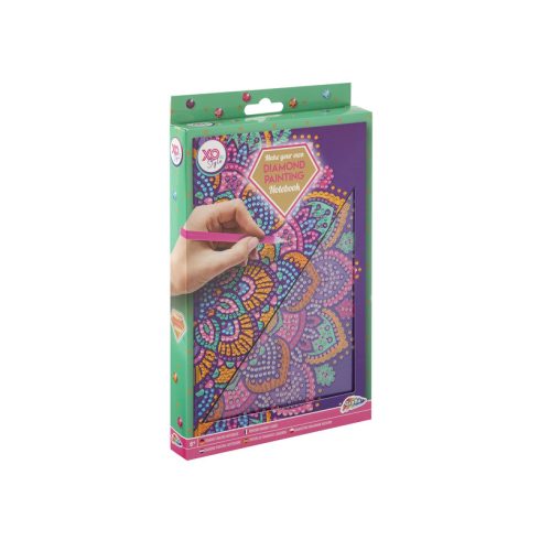 Grafix - Gyémánt festés A5 keményfedeles jegyzetfüzet 3 féle  - 100 oldal csíkos