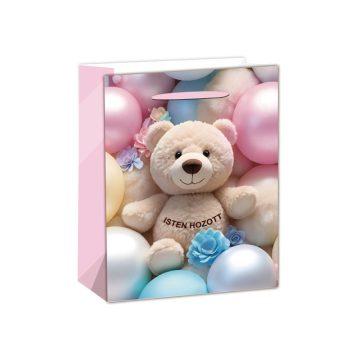 Papírtasak maci lufikkal 18*23