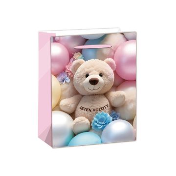 Papírtasak maci lufikkal 26*32