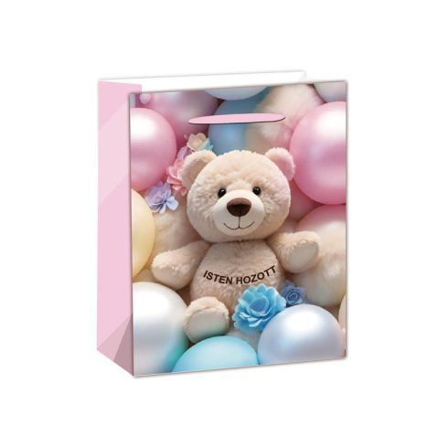 Papírtasak maci lufikkal 26*32