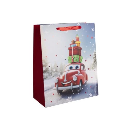 Papírtasak piros autó 18x23