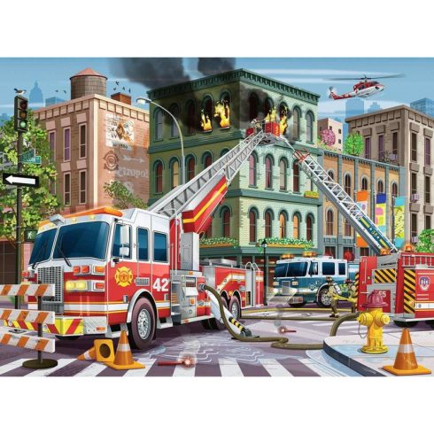 Ravensburger Puzzle 100 db - Tûzoltóautó
