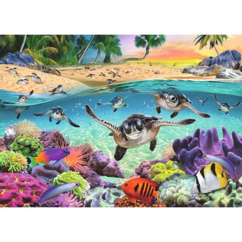 Ravensburger Puzzle 500 db - Bébi teknõsök