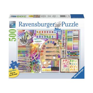 Ravensburger Puzzle 500 db - A mûvész palettája