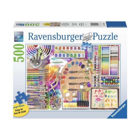Ravensburger Puzzle 500 db - A mûvész palettája