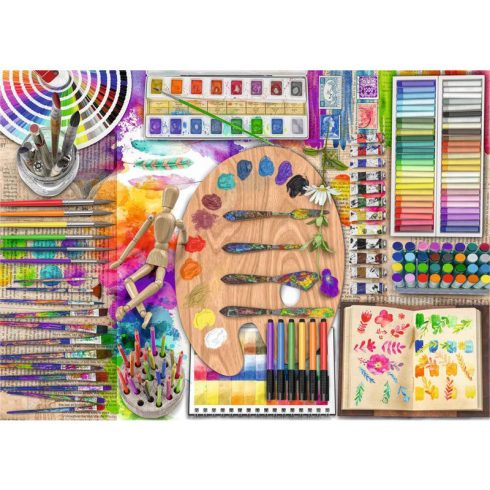 Ravensburger Puzzle 500 db - A mûvész palettája