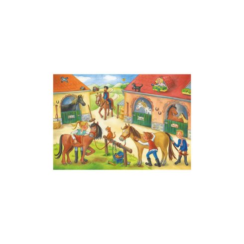 Ravensburger Puzzle 2x12 db - Nyaralás a lófarmon
