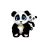 Interaktív plüss Panda Mama & Baobao
