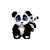 Interaktív plüss Panda Mama & Baobao