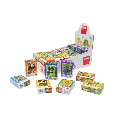 Minipuzzle 54 db - állatok - többféle