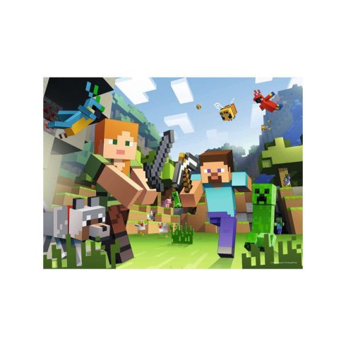 Puzzle 100 db - Minecraft Steve és Alex
