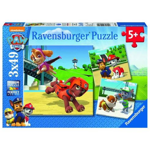 Ravensburger: Mancs õrjárat 3 x 49 darabos puzzle