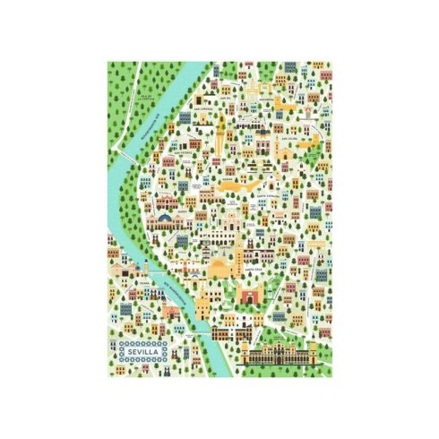 Puzzle 1000 db - Sevilla térképe