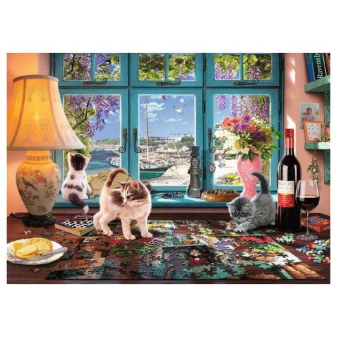 Puzzle 1000 db - A puzzle kirakó asztala