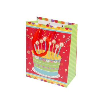 Papírtasak szülinapos prémium 18x23cm