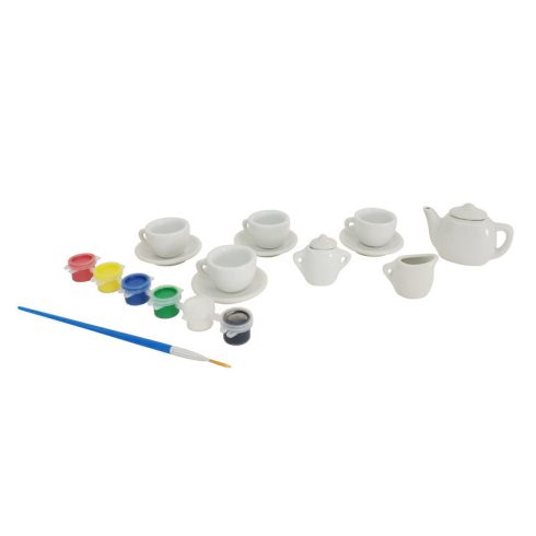 Csináld magad! Festhetõ porcelán teáskészlet, 15 db-os