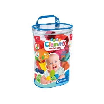 Clemmy 40 db puha építõkocka tárolózsákban