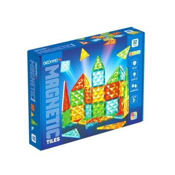 Geomag mágneses építőlapok - Drágakő szett (32 db)