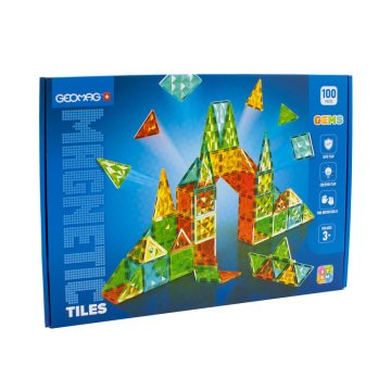 Geomag Magnetic Tiles Gems - 100 db
