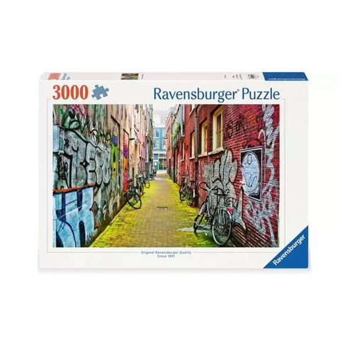 Puzzle 3000 db - Utca mûvészet Amszterdam