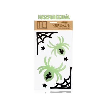 Ablakzselé Haloween pók+háló