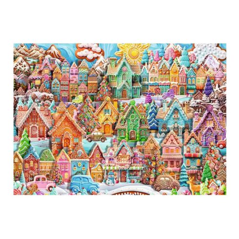Puzzle 1000 db - Karácsonyi süti falu