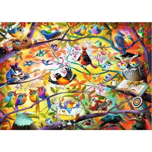 Puzzle 1000 db - Szorgos madárkák