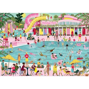 Puzzle 1000 db - Flamingó park