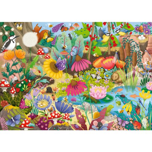 Puzzle 1000 db - Virágos kert