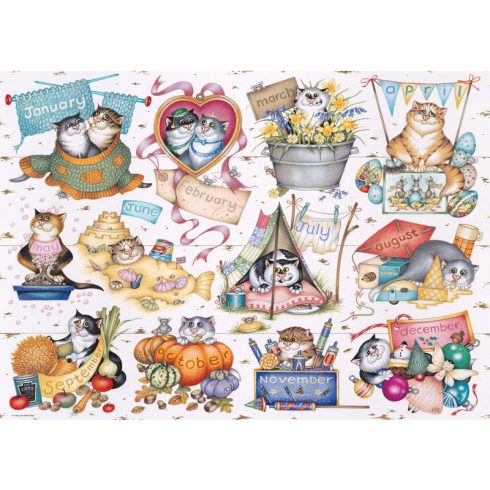 Puzzle 1000 db - Macska év