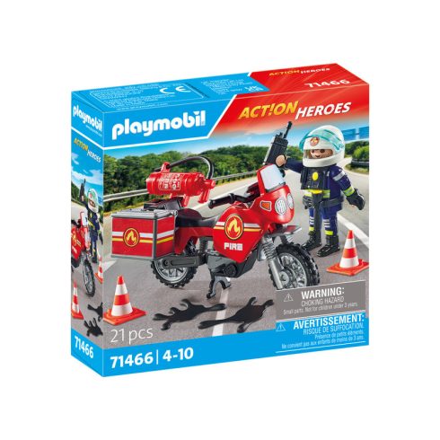 Playmobil: Motoros tűzoltó olajfoltokkal