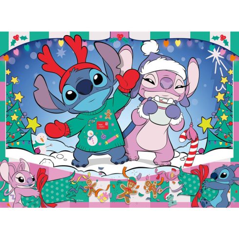 Puzzle 100 db - Stich karácsonya