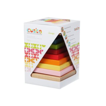Cubika Piramis 9 darabos fa építõjáték