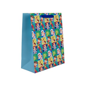 Papírtasak kék/zöld fiús 18*23