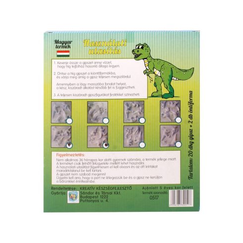 Dinoszauruszos gipszkiöntõ készlet
