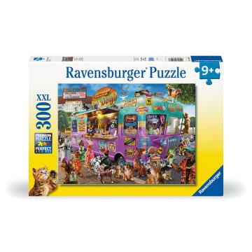 Puzzle 300 db - Hot-dog árus kutyusok