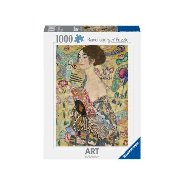 Puzzle 1000 db - Klimt: Nõ legyezõvel