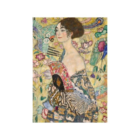 Puzzle 1000 db - Klimt: Nõ legyezõvel