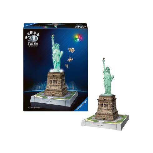 Puzzle 3D 108 db Iconics - Szabadságszobor világítós