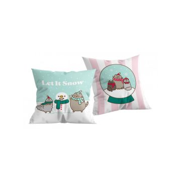 Pusheen karácsonyi díszpárna 40 x 40 cm