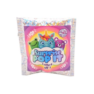 Pop it tapadókorongos meglepetés állatka, 8 féle