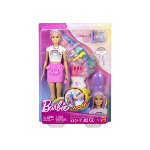Barbie tündöklõ szivárványhaj baba