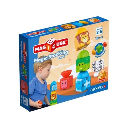 Geomag Magicube Blocks Stacking Szafari 10 db