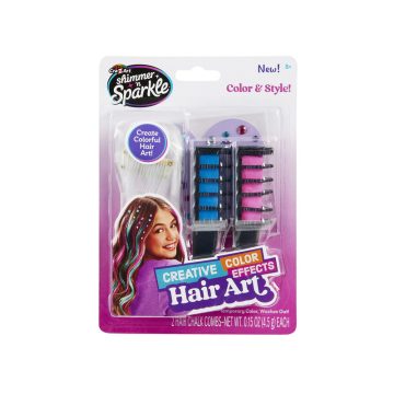 Shimmer 'n Sparkle hajdekoráló készlet krétával