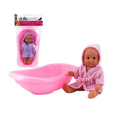 Ellie fürdethetõ baba káddal - 18 cm, többféle