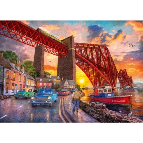 Puzzle 1000 db - Forth híd a naplementében