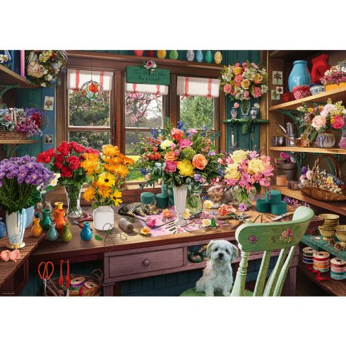 Puzzle 1000 db - Virágkötõ mûhely